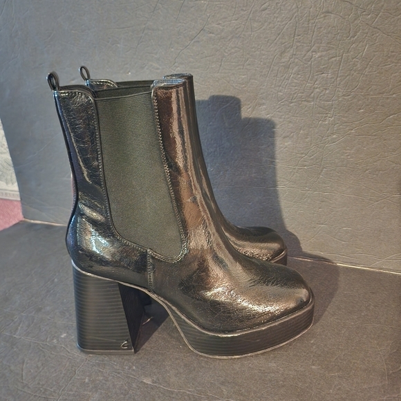 Circus NY by Sam Edelman Stace Square Toe Chelsea Boots Black Womens Size 9.5 - Picture 1 of 11
